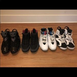 CLEANING OUT CLOSET: 4 RETRO JORDANS 6,7,& 9